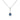 Opulent Sapphire CZ Pendant Necklace in 925 Sterling Silver
