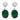 Oval Emerald Cubic Zirconia Silver Fancy Drop Earrings