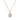 Pink Tormaline CZ Gold Plated Silver Pendant Necklace