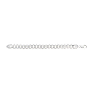 10mm Men's Silver Curb Bracelet