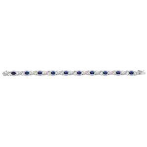 Sapphire Cubic Zirconia Luxury Silver Bracelet