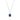 Sapphire Cubic Zirconia Silver Pendant Necklace