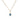 9ct Gold Sapphire Cubic Zirconia Oval Halo Pendant Necklace
