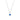 Sea Blue Cubic Zirconia Silver Pendant Necklace