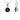 Sapphire Cubic Zirconia Silver pendant Necklace