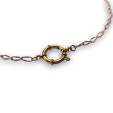 Urban Pizazz Handmade Jewellery - Enamel and Gold Plated Paperclip Chain Necklace with Sailors Clasp