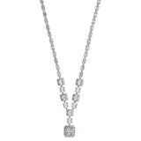 Square Drop Cubic Zirconia Y Necklace