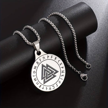 Viking Vulknut Amulet Pendant Necklace