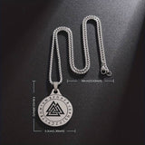 Viking Vulknut Amulet Pendant Necklace