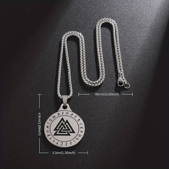 Viking Vulknut Amulet Pendant Necklace
